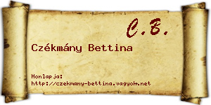 Czékmány Bettina névjegykártya