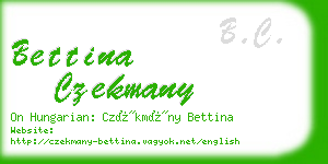 bettina czekmany business card